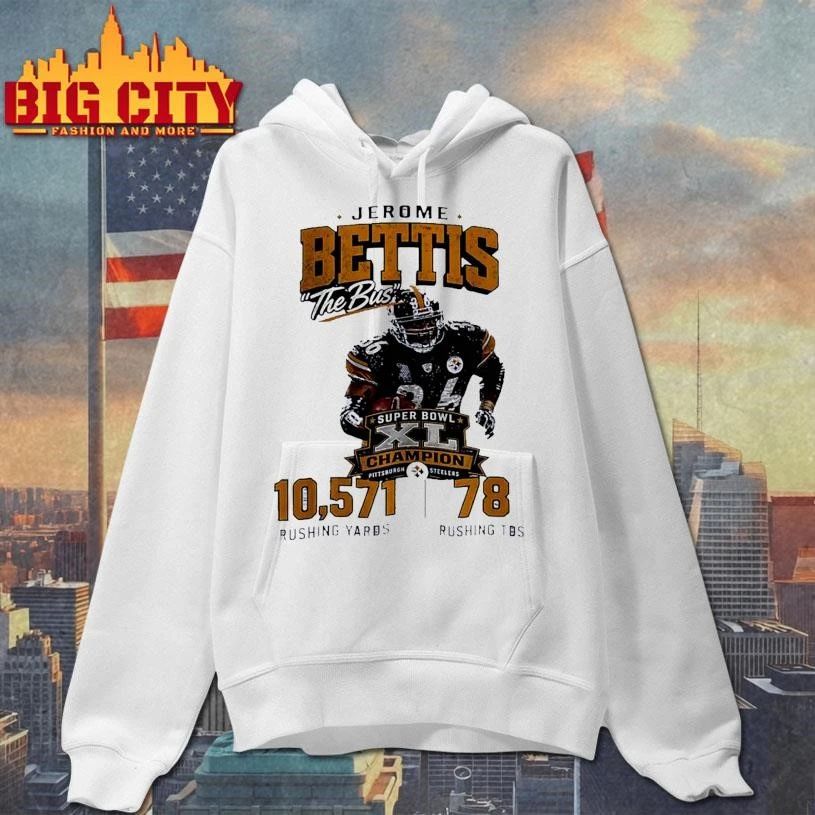 Jerome Bettis The Bus Pittsburgh Steelers Super Bowl XL Champion Football T Shirt