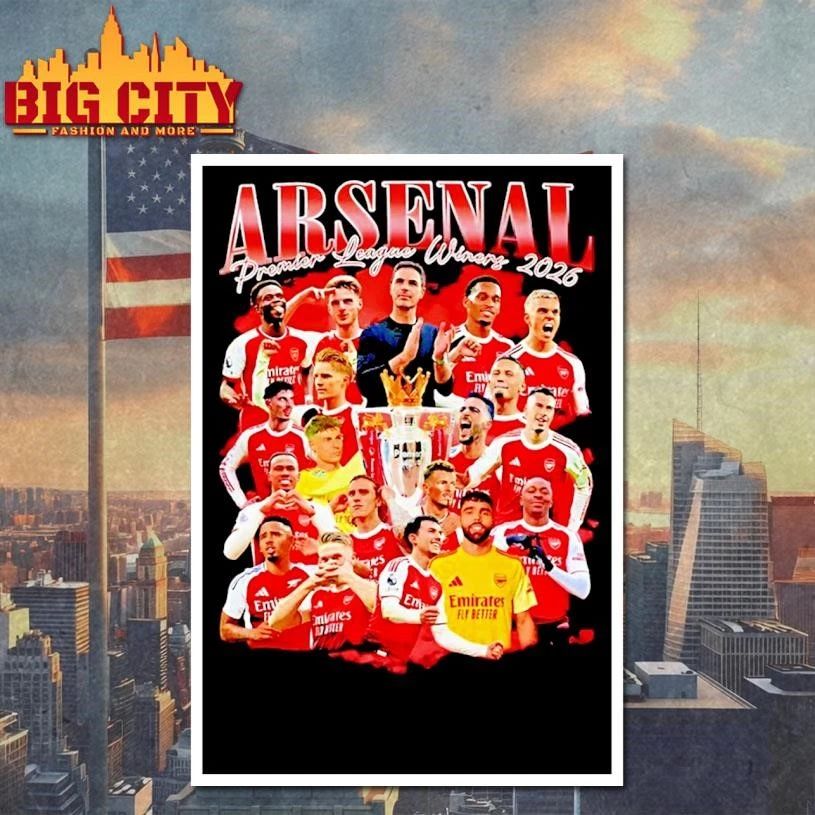 Arsenal Premier League Winners 2026 Graphic Shirt
