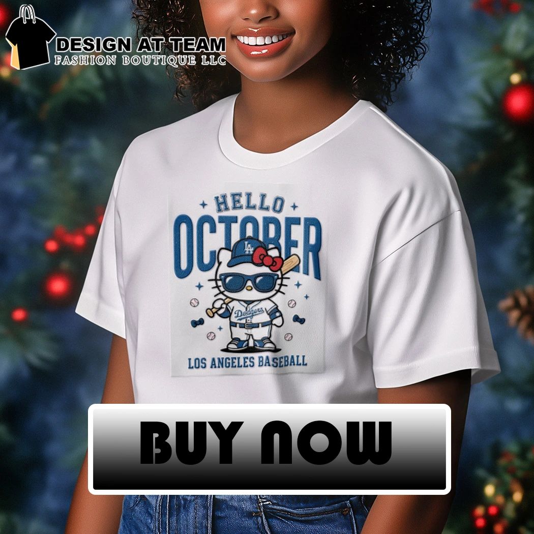 Hello October Baseball Dodgers Los Angeles baseball shirt