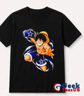 Monkey D. Luffy throwing Dallas Cowboys Football Anime cartoon T-shirt
