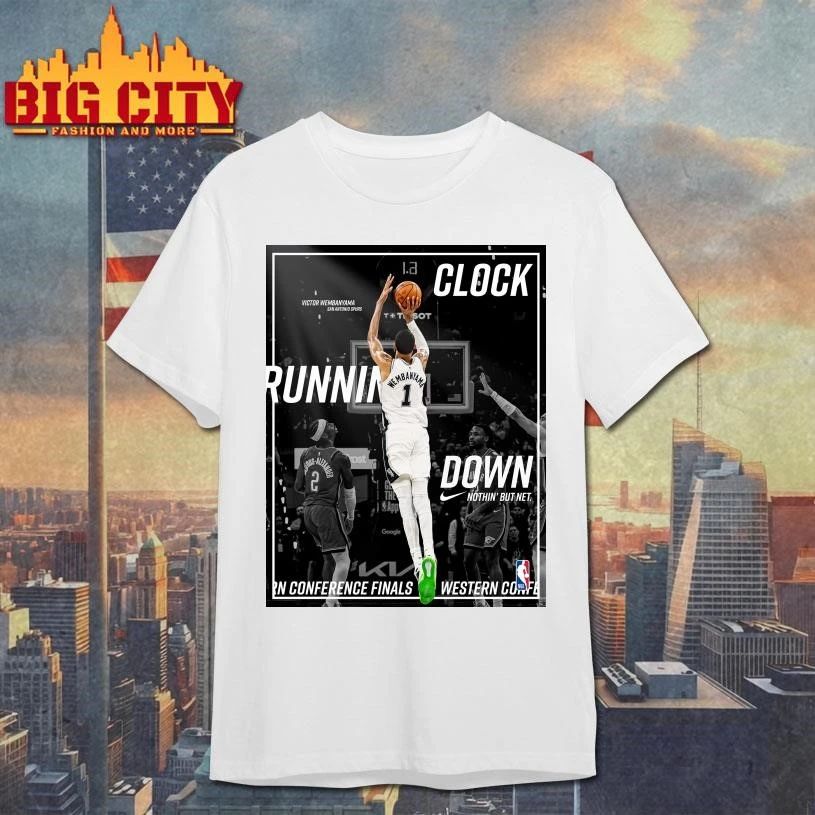 Victor Wembanyama San Antonio Spurs Clock Running Down Western Conference Finals Shirt