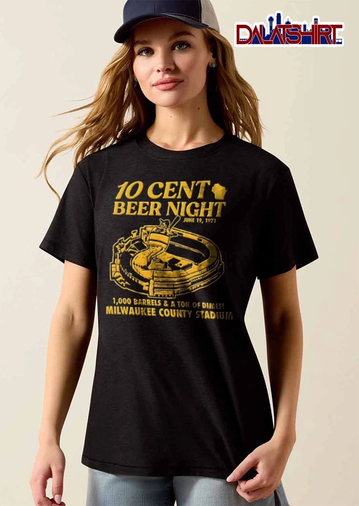 Privateers Maurice County 10 Cent Beer Night 1000 Barrels And A Ton Of Dimes 1971 shirt