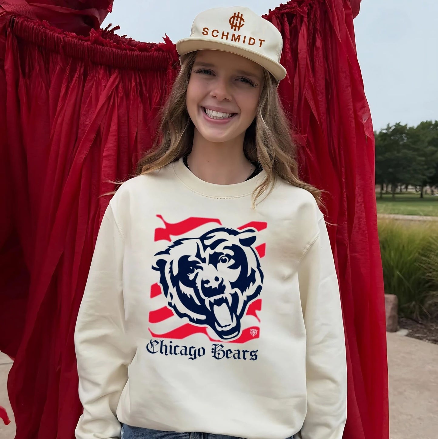 Chicago Bears American 250th Flag Heritage Wordmark shirt