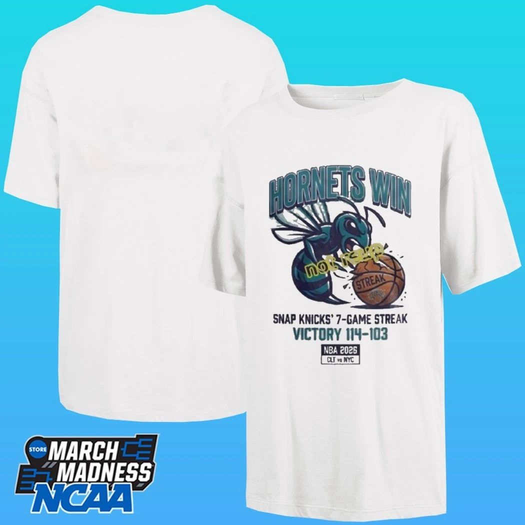 Hornets Win Snap Knicks’ 7 Game Streak Victory 114 103 Nba 2026 Sport Shirt