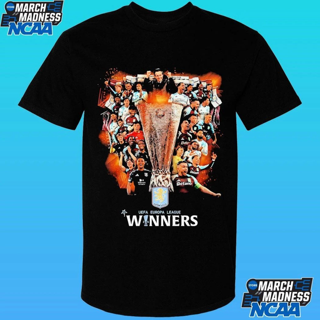 Aston Villa Uefa Europa League Winners 2026 Soccer Fan Shirt
