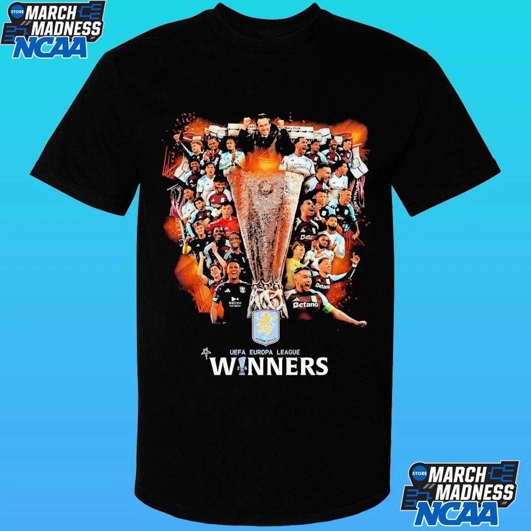 Aston Villa Uefa Europa League Winners 2026 Soccer Fan Shirt
