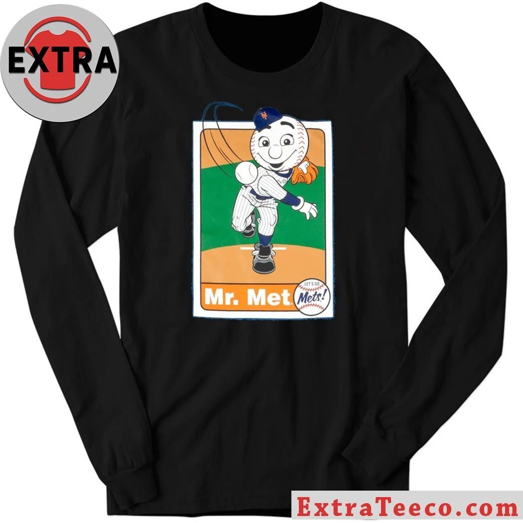 Original Mascot Baseball Card New York Mets Logo Shirt
