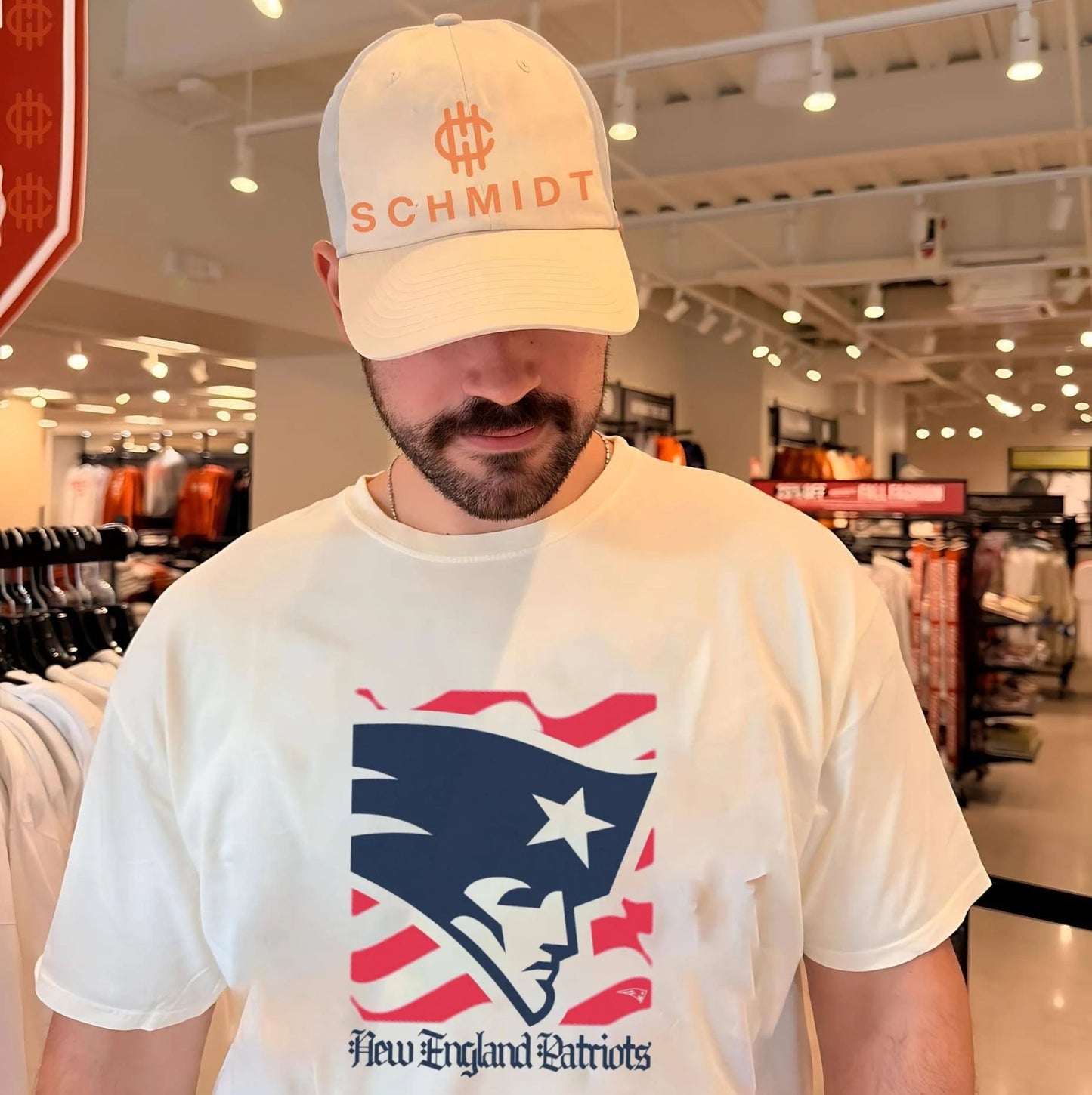 New England Patriots American 250th Flag Heritage Wordmark shirt