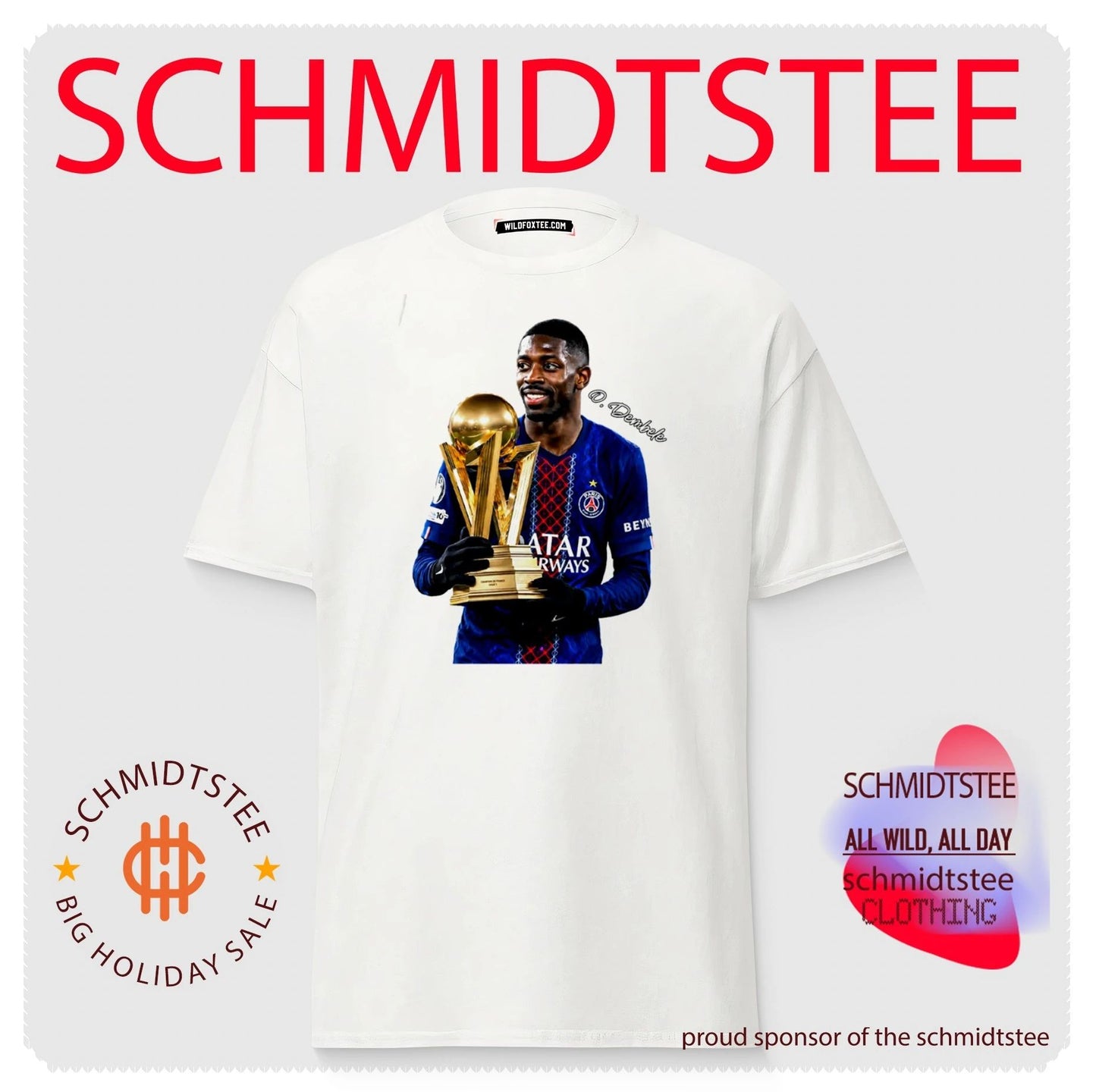 Ousmane Dembele Paris Saint-Germain 2026 Uefa League Champions 14Th Ligue 1 Title trophy shirt