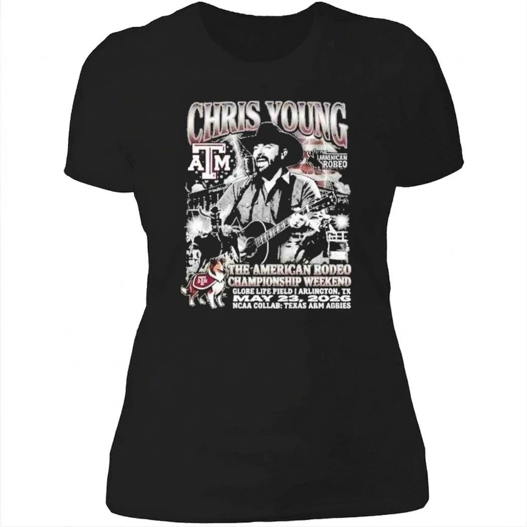 Chris Young The American Rodeo Championship Weekend 2026 At Globe Life Field Arlington TX On May 23 2026 Texas A&M Aggies NCAA Vintage Bootleg Shirt