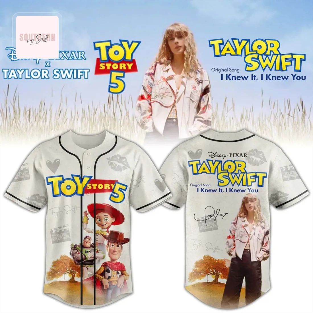 Taylor Swift x Toy Story 5 “I Knew It, I Knew You” Music Collaboration Baseball Jersey