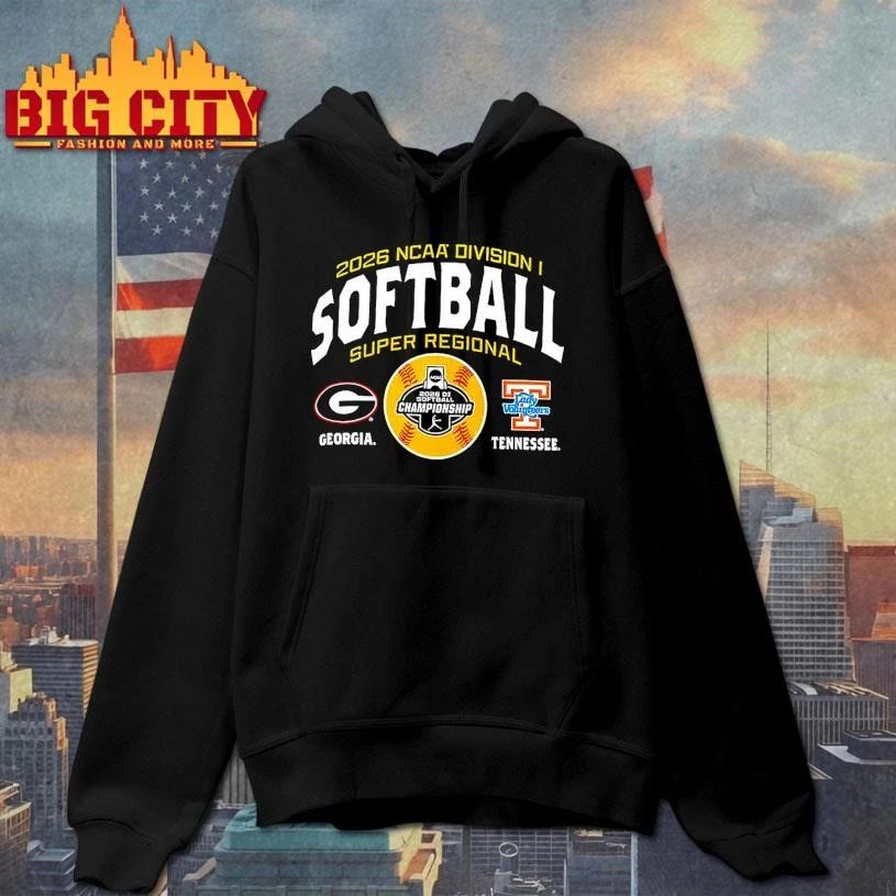 Georgia Bulldogs and Tennessee Volunteers 2026 NCAA Division I Softball Super Regionals shirt