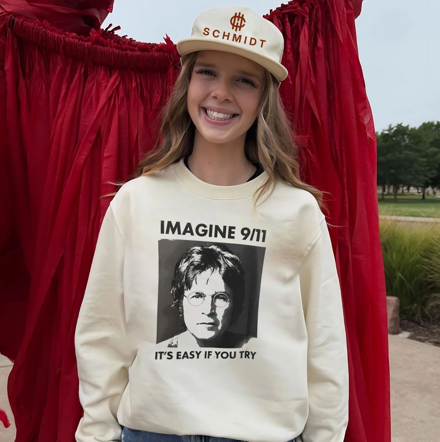 John Lennon imagine 9 11 it’s easy if you try shirt