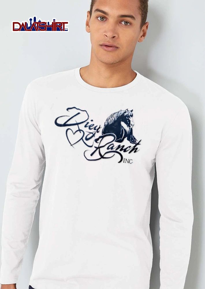 Diey Ranch INC black horse head heart icon shirt