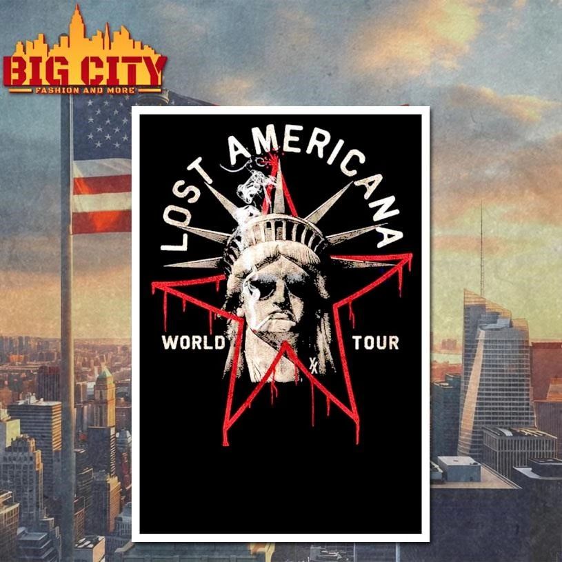Machine Gun Kelly MGK Lost Americana World Tour 2026 Merch Liberty Tour Shirt