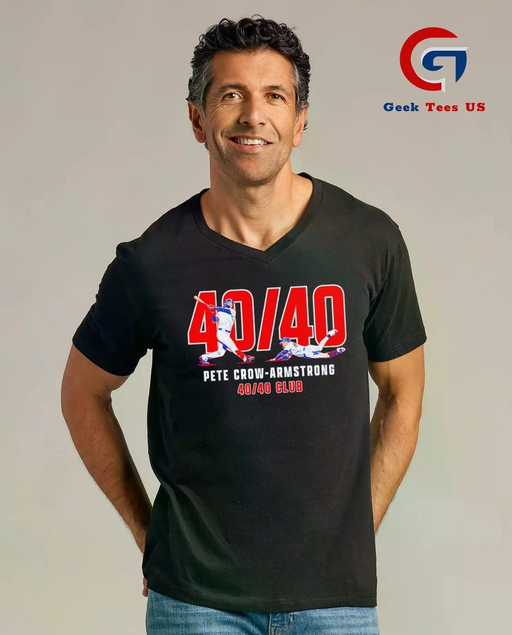 40.40 Pete Crow-Armstrong Chicago Cubs baseball shirt