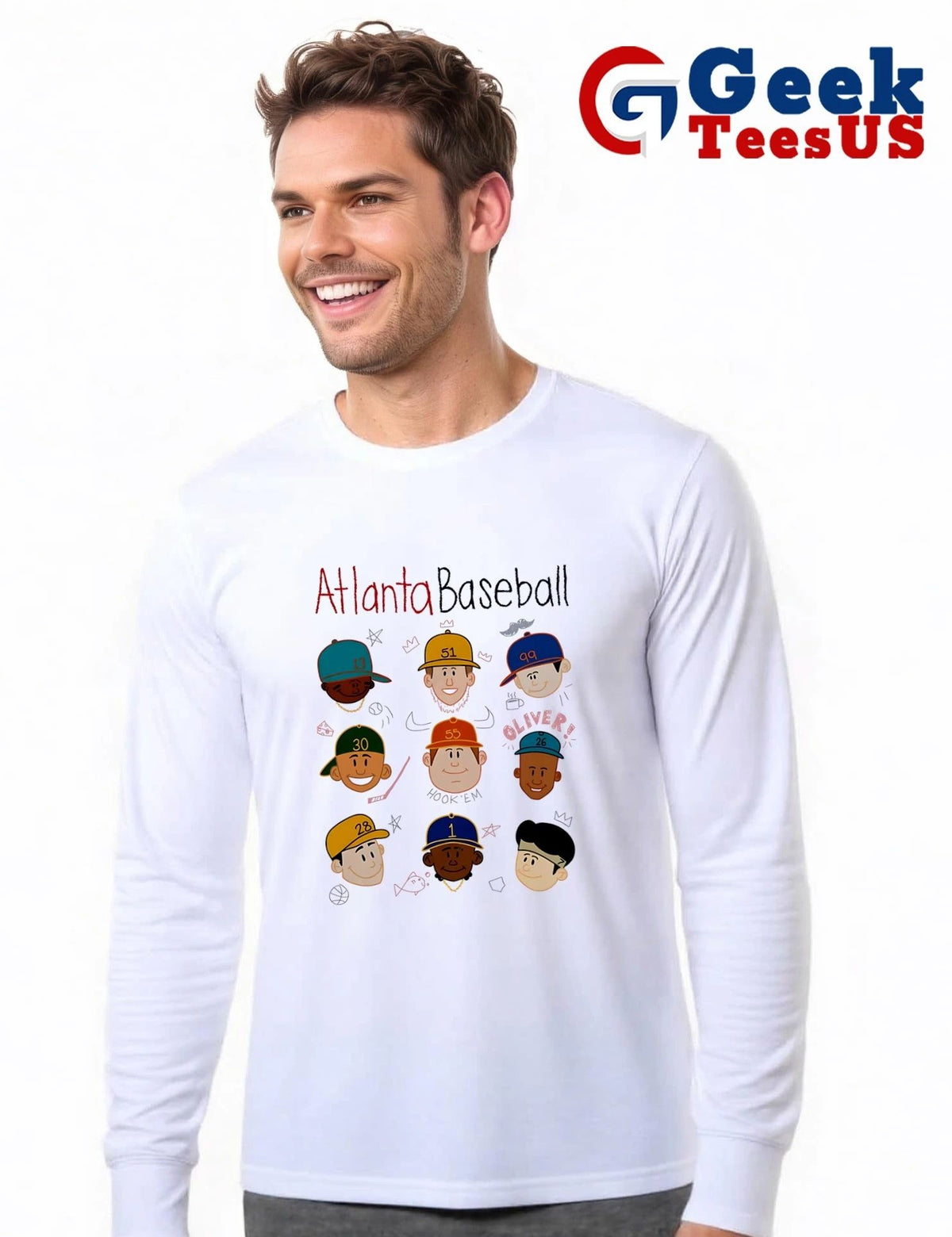 Atlanta player baseball kids funny shirt