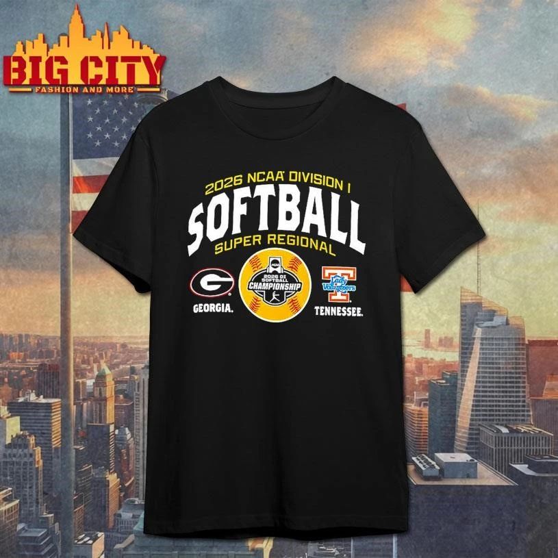 Georgia Bulldogs and Tennessee Volunteers 2026 NCAA Division I Softball Super Regionals shirt