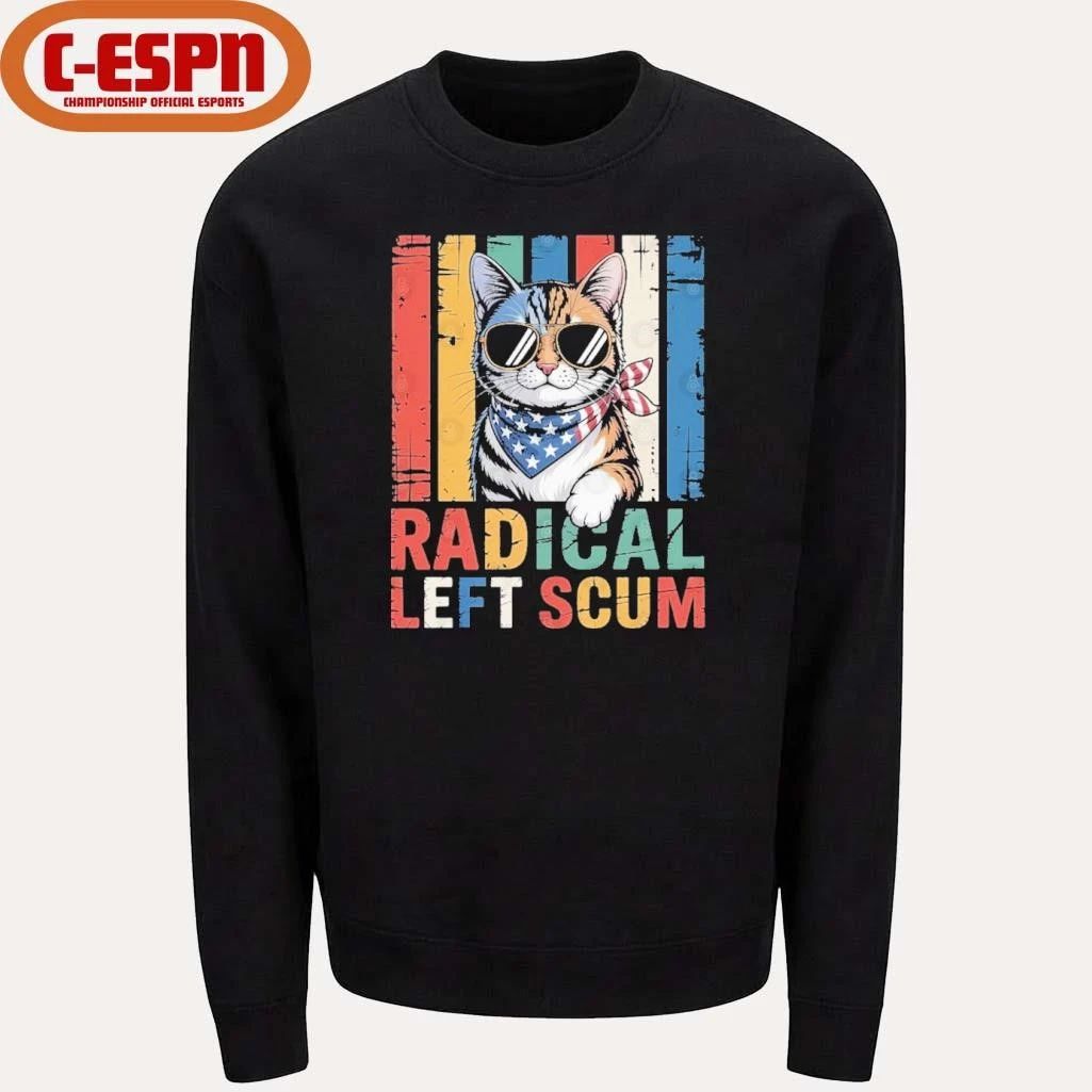 Cat Radical Left Scum Vintage T-Shirt