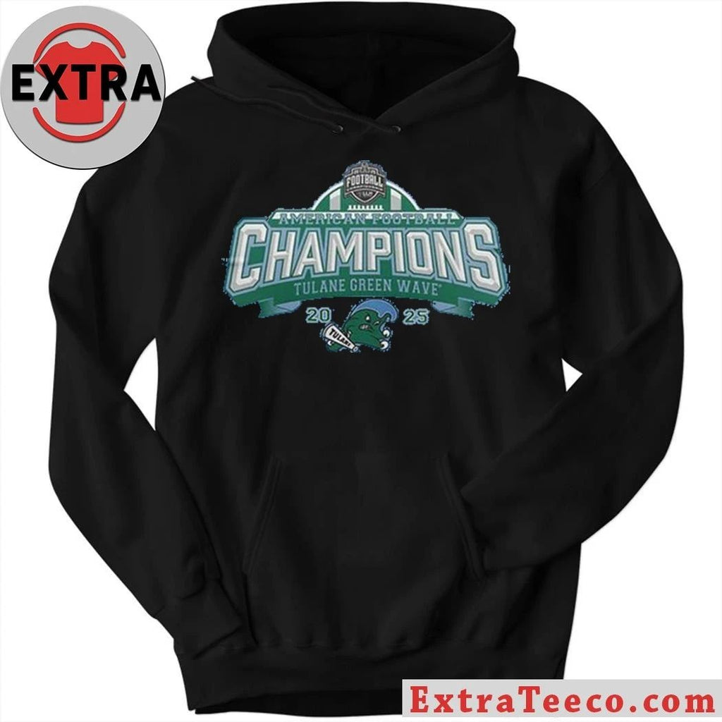 Tulane Green Wave American Football Champions 2025 Roll Wave Shirt