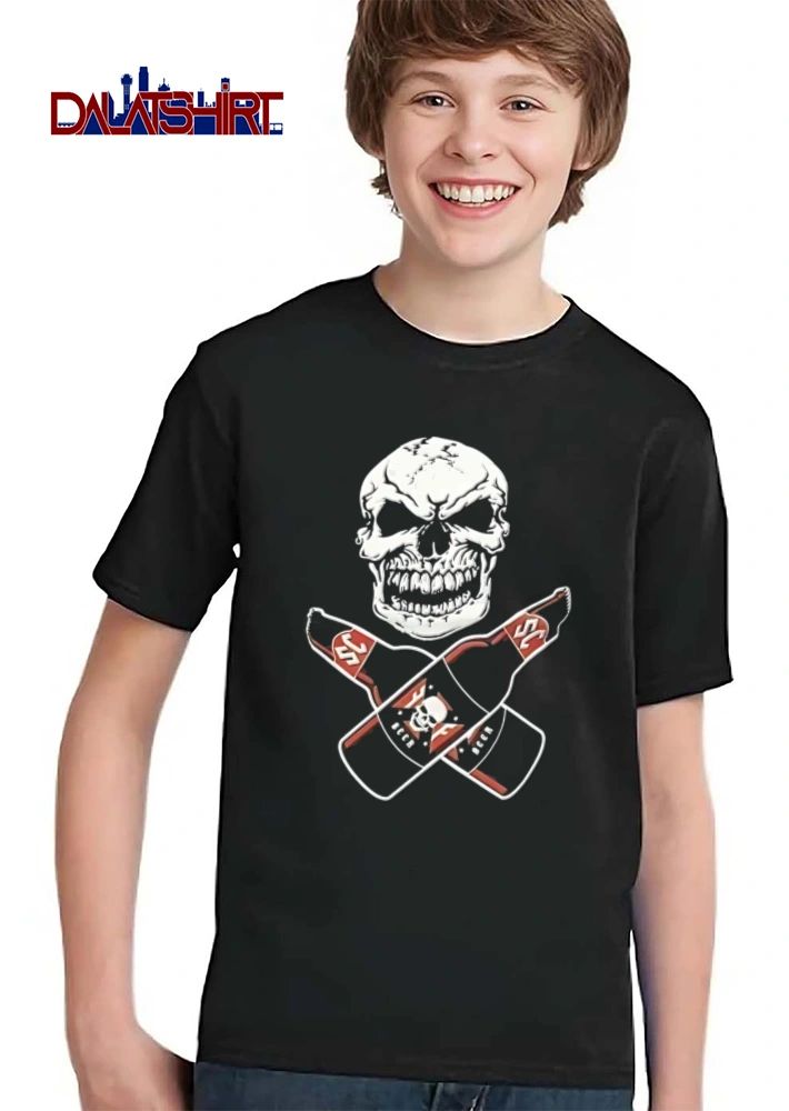 Skull Crossbones Beer Bottles Heavy Metal Rocker shirt