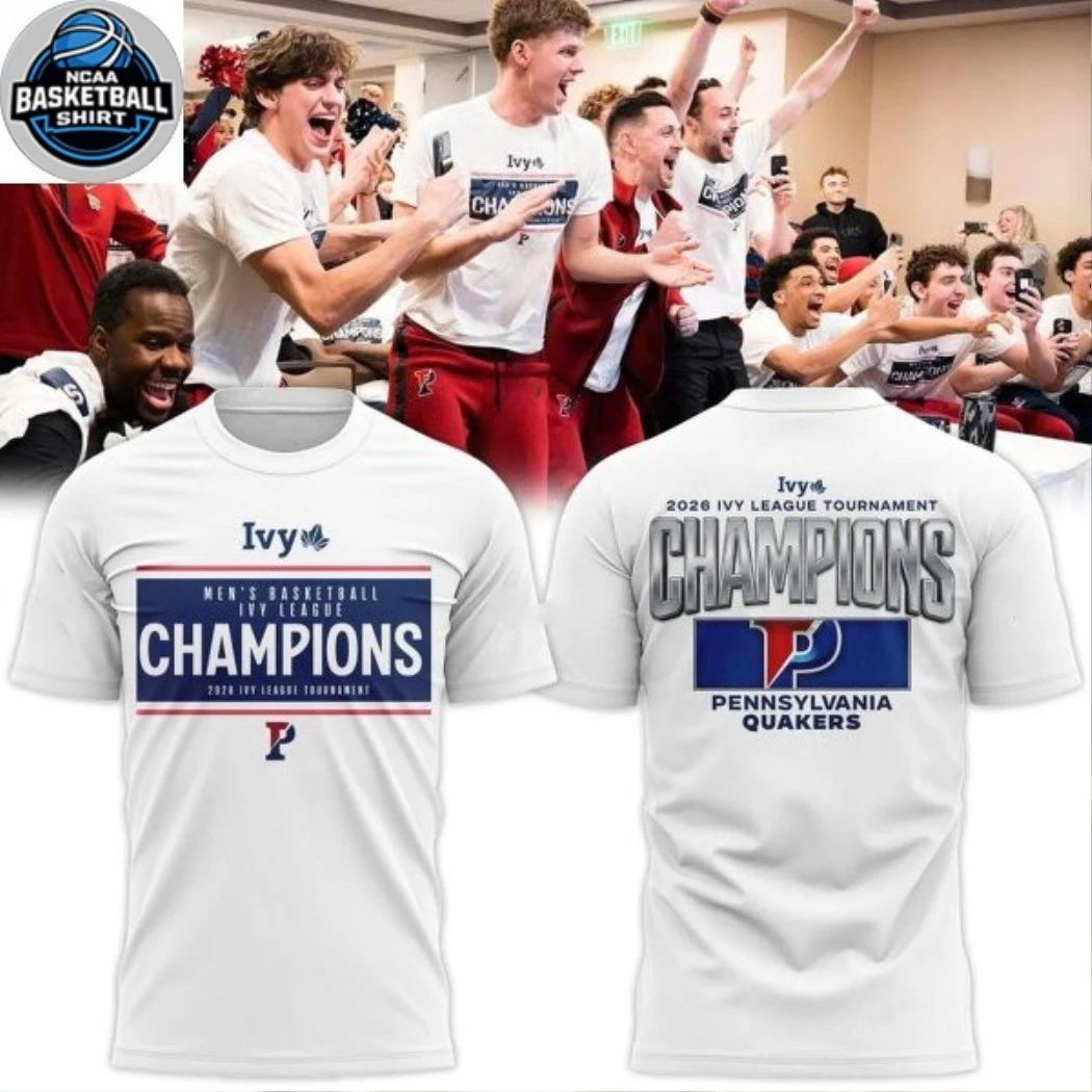 Pennsylvania Quakers 2026 Ivy League Men’s Basketball Tournament Champions T-Shirt