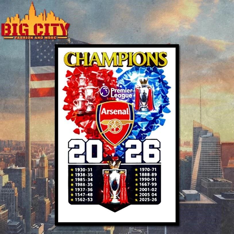 Arsenal Champions 2026 Premier League Shirt
