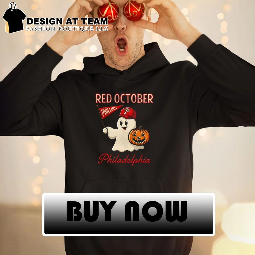 Phillies Baseball Red October Ghost Pumpkin shirt