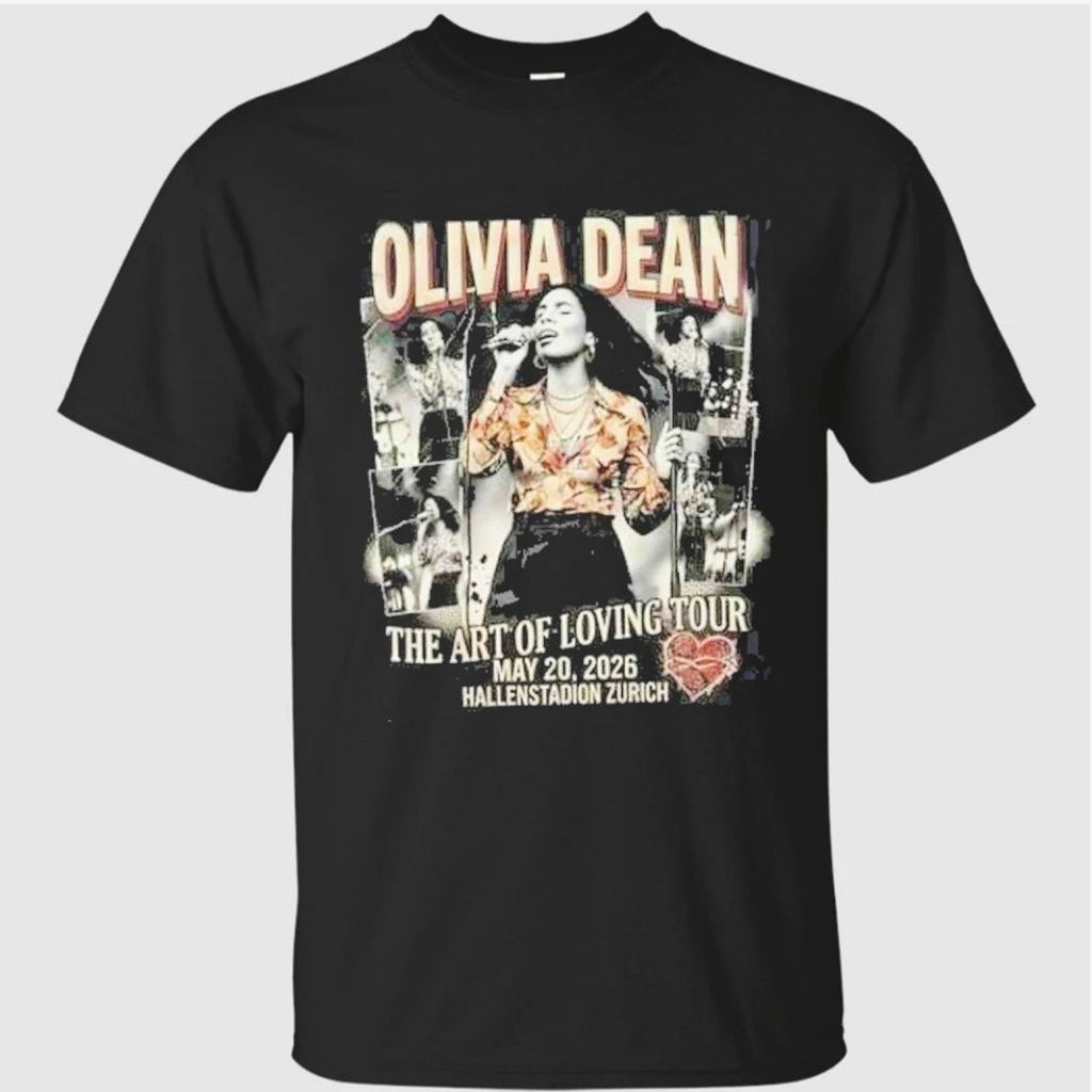Olivia Dean The Art Of Loving Tour May 20 2026 Hallenstadion Zurich Concert Vintage Bootleg Shirt