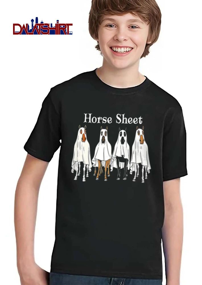 Horse Sheet four horses wearing ghost sheets shirt