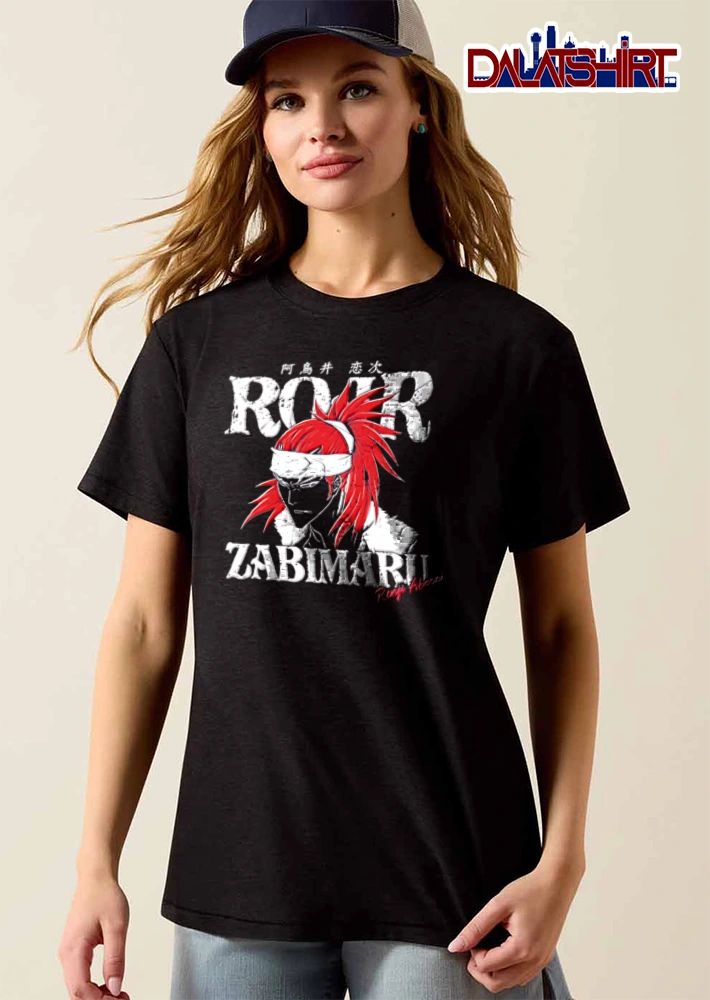 Bleach Renji Abarai Roar red hair man headband Anime style shirt