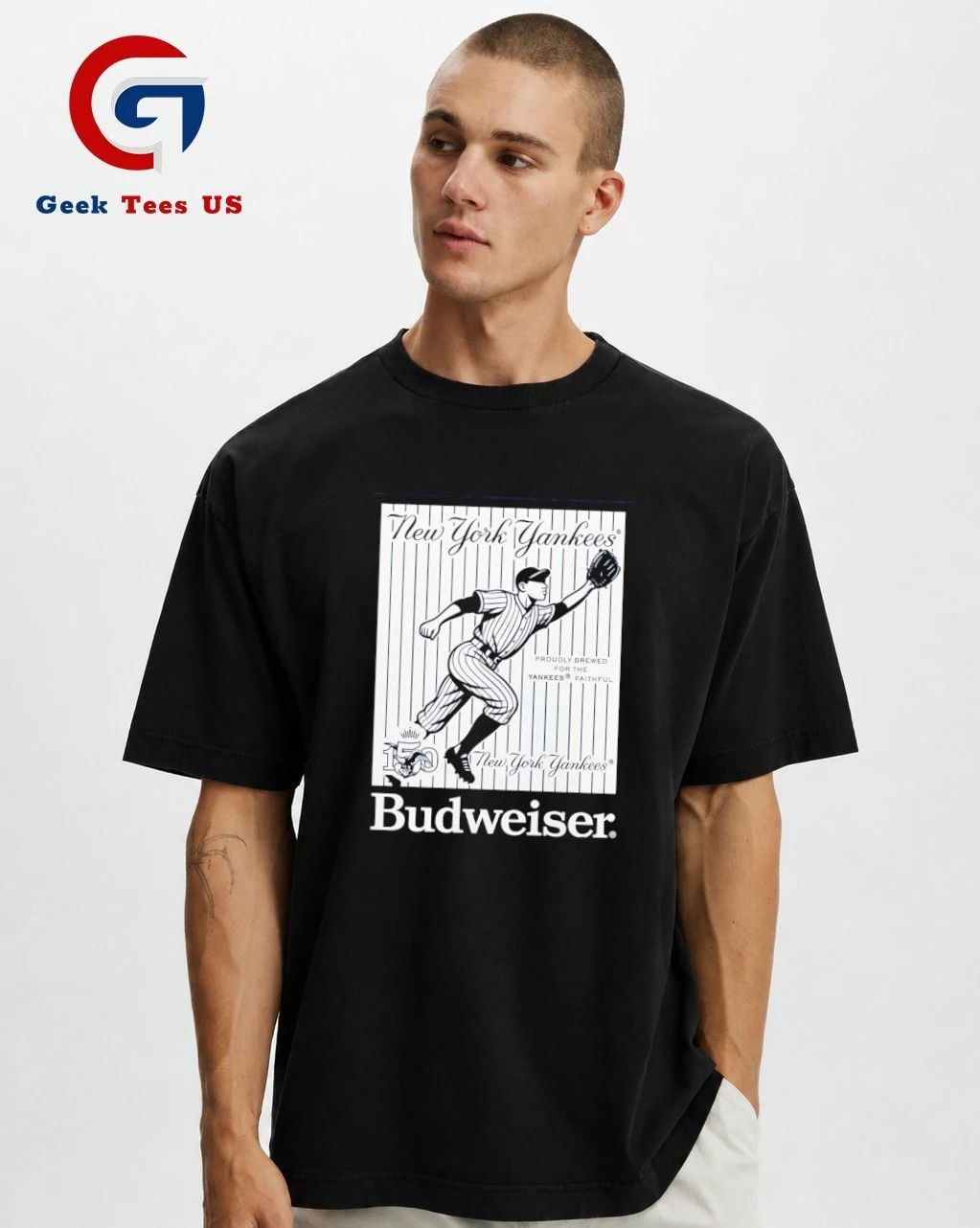 New York Yankees baseball 150 Years Budweiser shirt