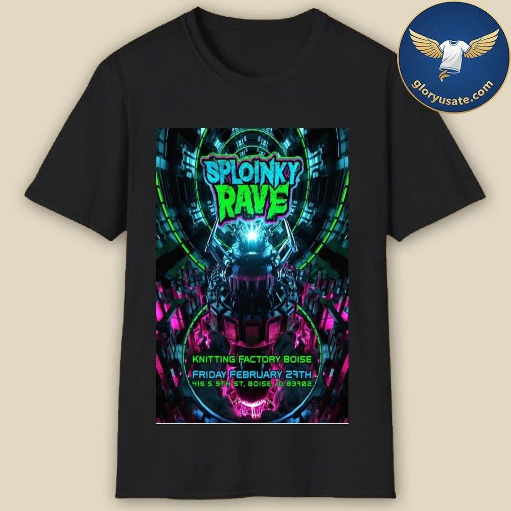 Sploinky Rave St Boise, ID February 27 2026 Concert Poster Shirt