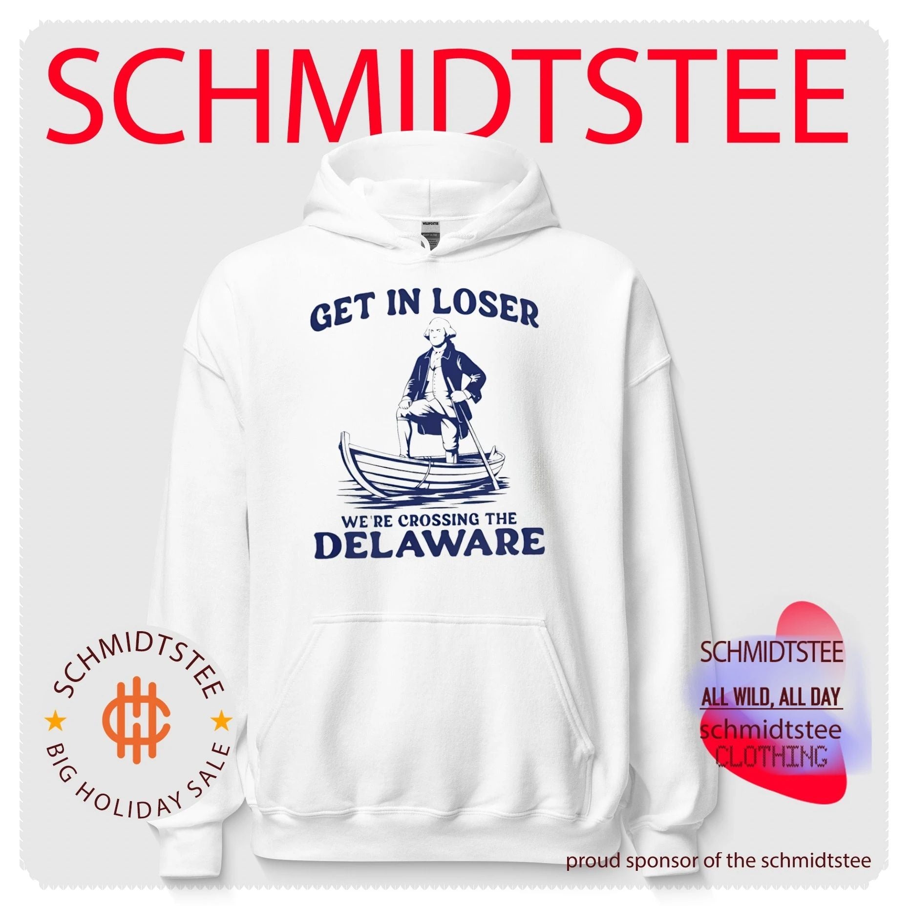 Get in loser we’re crossing the Delaware doodle shirt