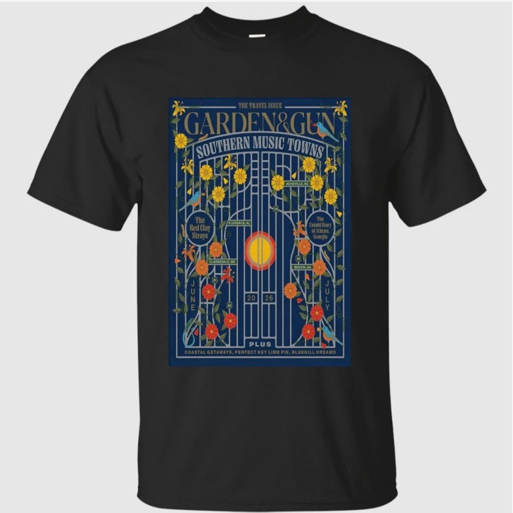 Garden And Gun Southern Music Towns June-July 2026 Tour Poster Shirt