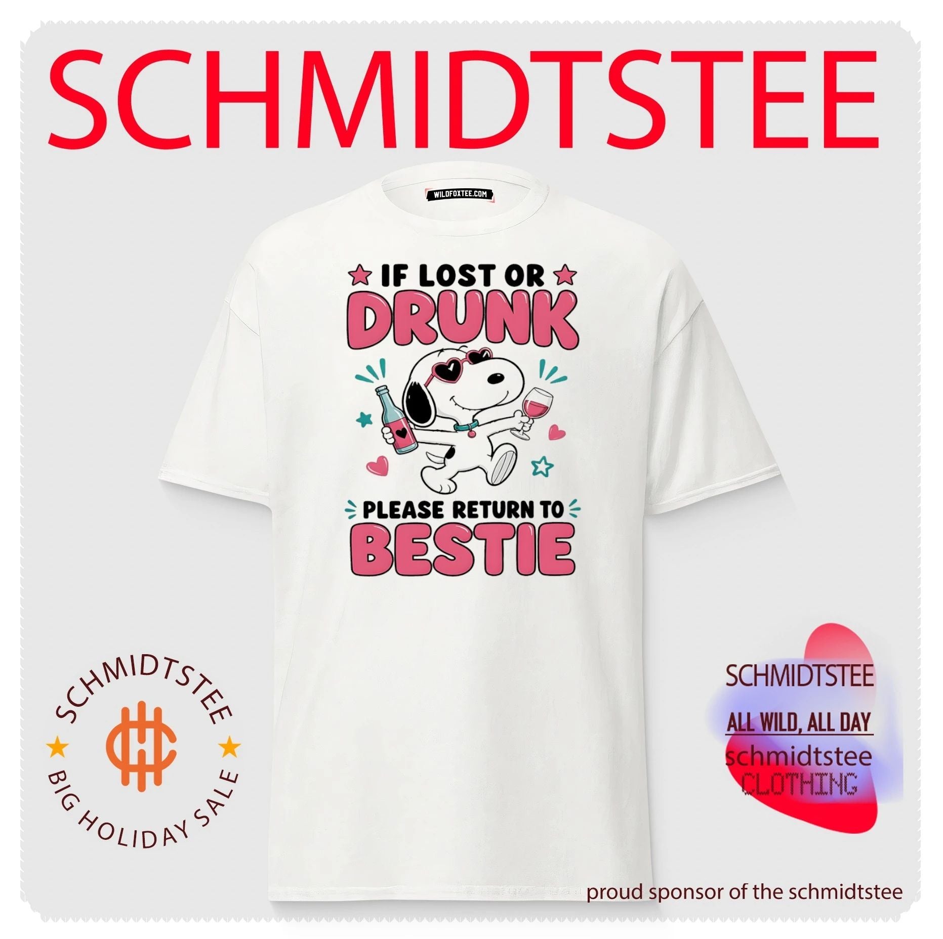 If lost or drunk please return to bestie Snoopy shirt