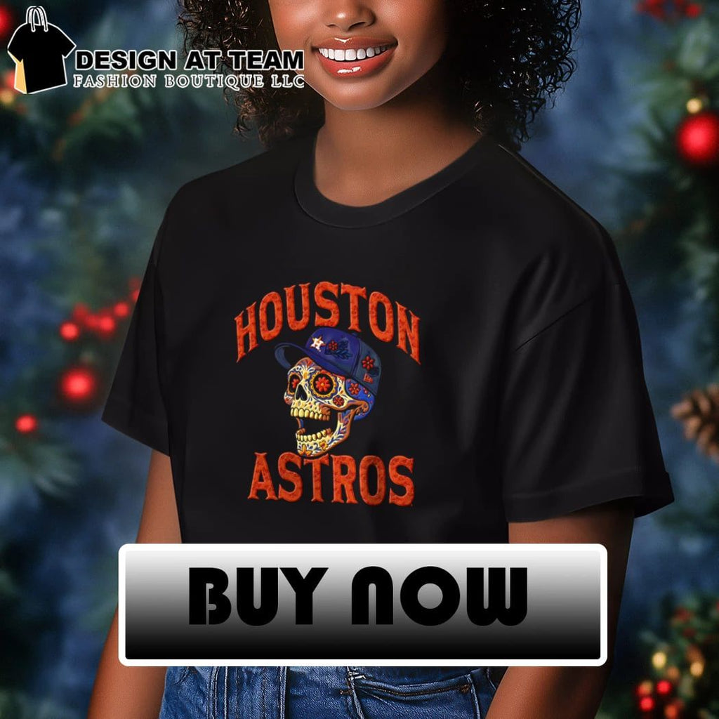Houston Astros Sugar Skull Floral Baseball shirt