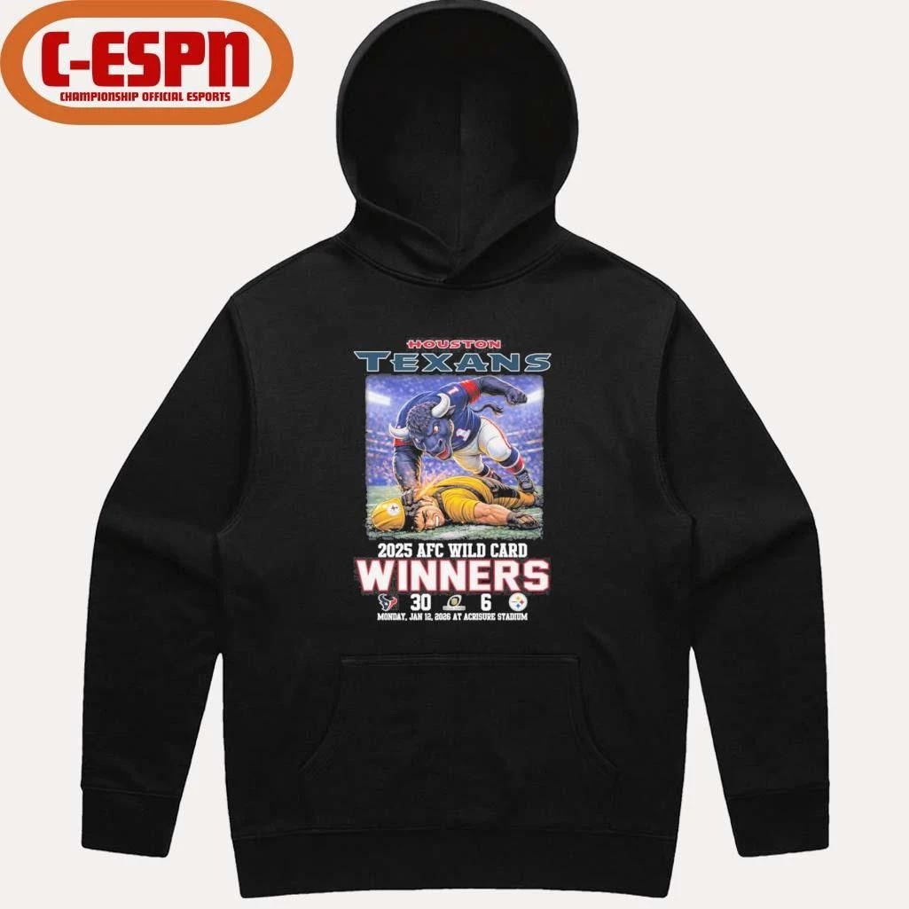 Houston Texas Mascot Beat Steelers 2026 AFC Wild Card Winners Score Shirt