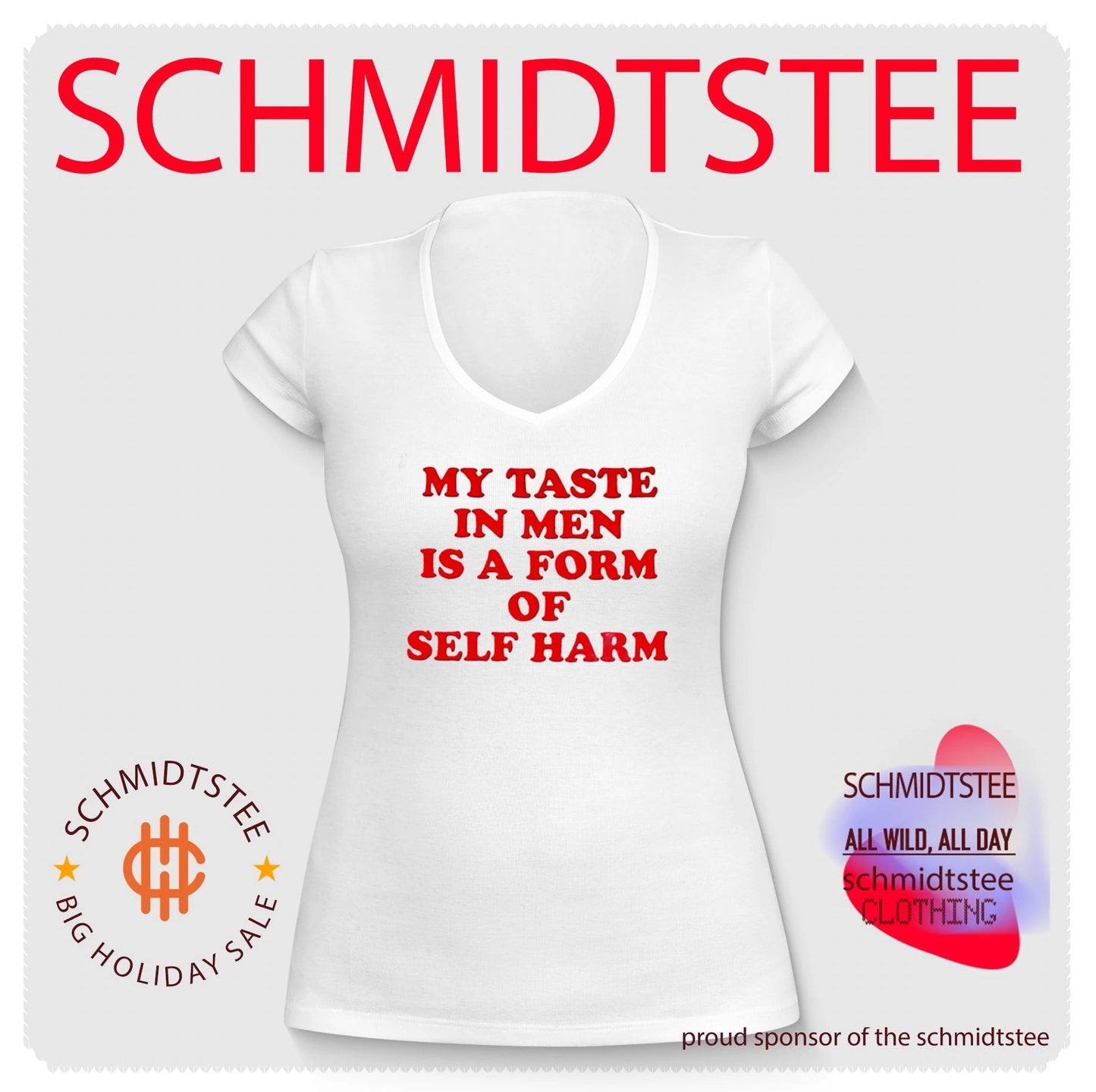My taste in men is a form of self harm funny shirt