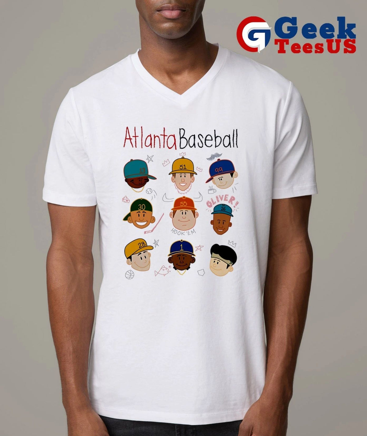 Atlanta player baseball kids funny shirt
