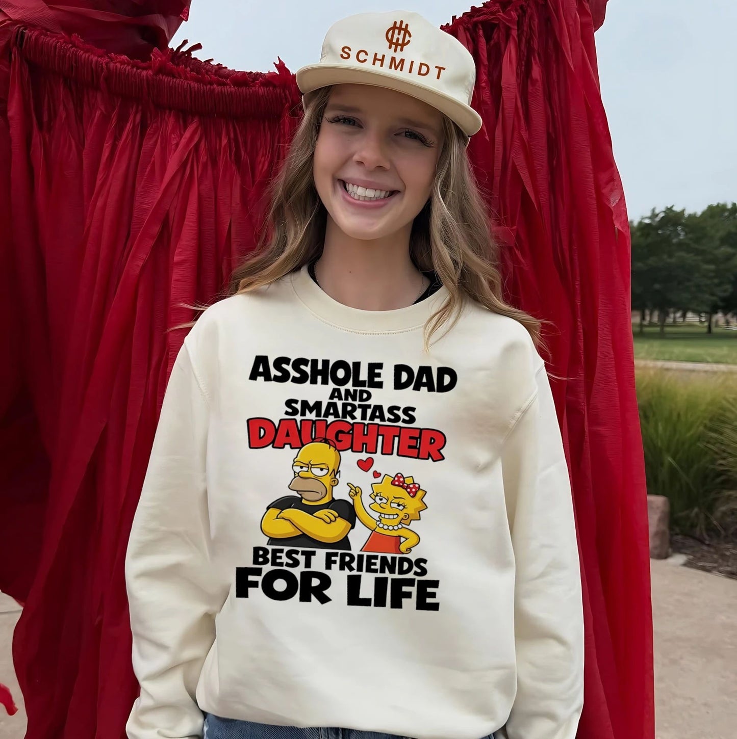 Asshole dad and smartass daughter best friends for life The Simpsons family shirt