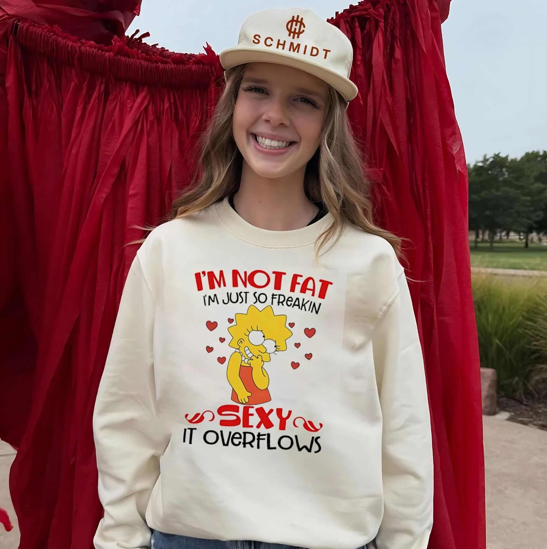 I’m not fat I’m just so freakin sexy it overflows Lisa Simpson shirt