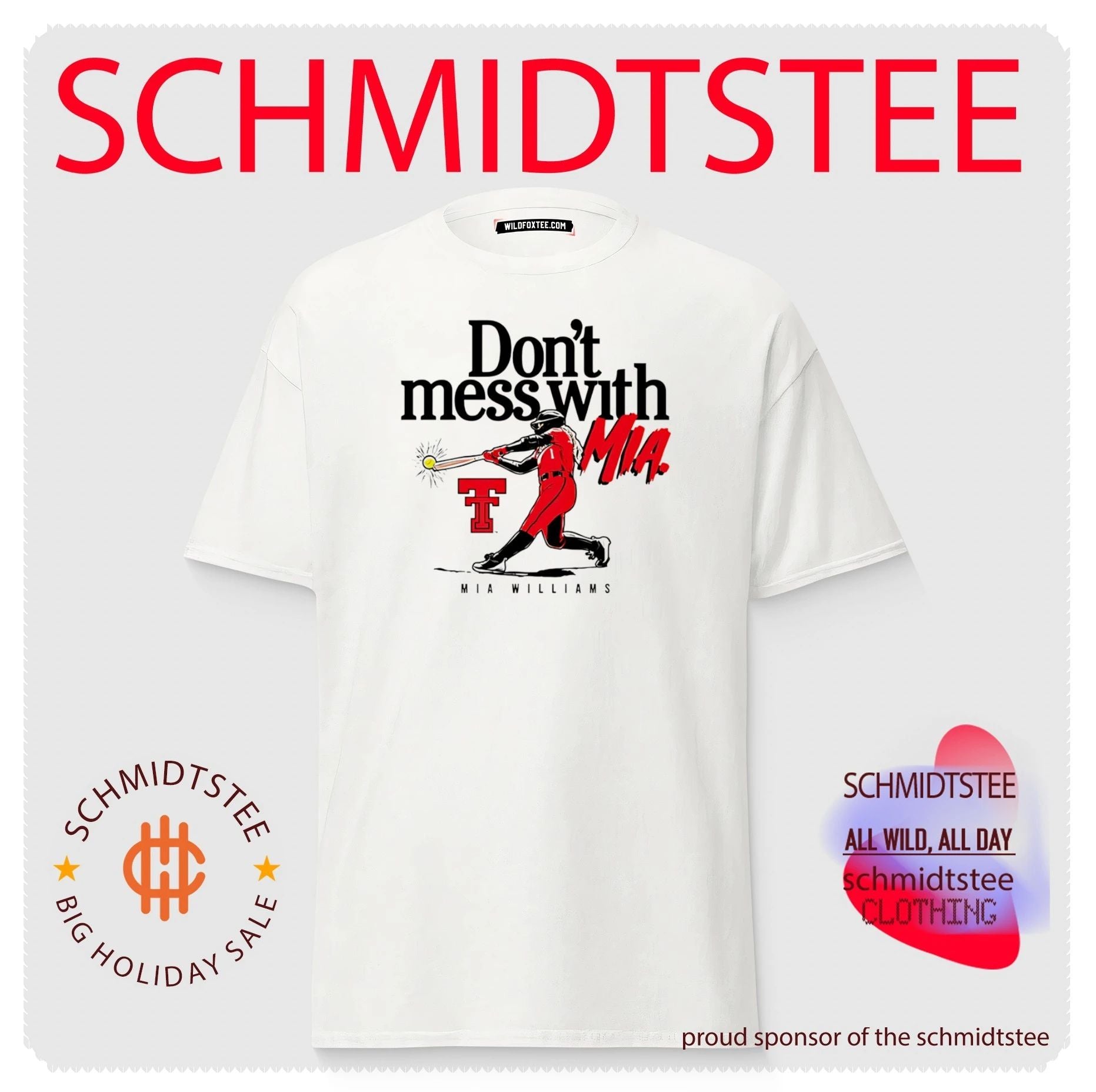 Texas Tech Softball Don’t Mess With Mia Williams cartoon shirt
