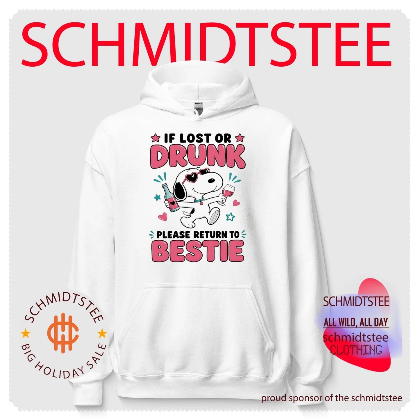 If lost or drunk please return to bestie Snoopy shirt