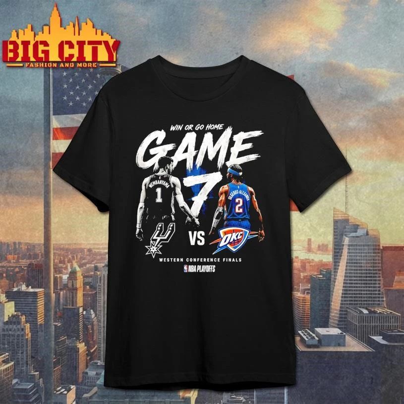 Game 7 Showdown Wemby vs SGA NBA Playoffs Conference Finals Shirt