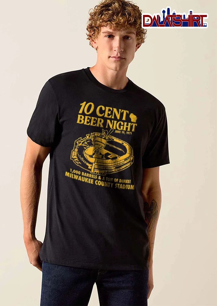 Privateers Maurice County 10 Cent Beer Night 1000 Barrels And A Ton Of Dimes 1971 shirt