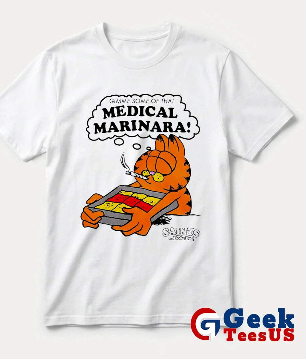 Cat Gimme Some of That Medical Marinara Saints and Boss Dog shirt
