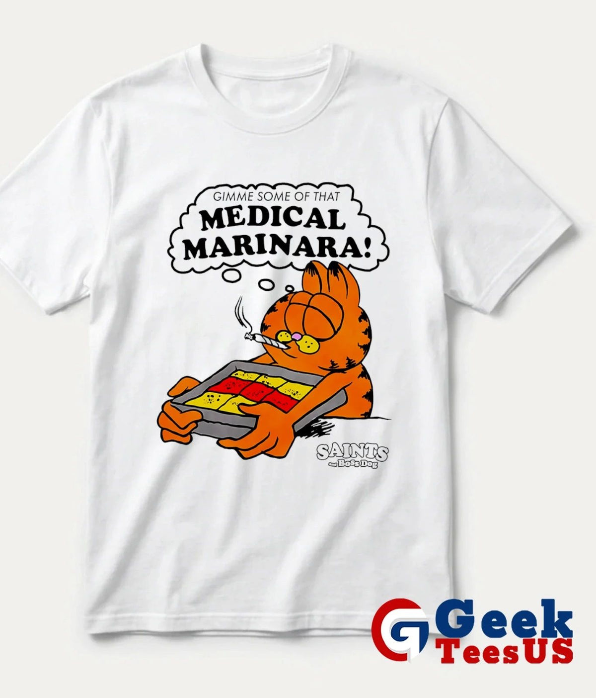 Cat Gimme Some of That Medical Marinara Saints and Boss Dog shirt