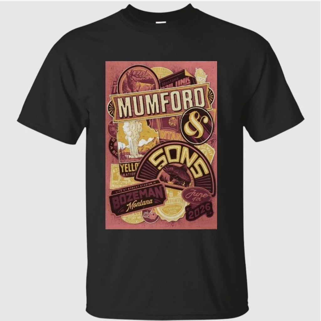 June 4th Mumford and Sons Bozeman, MT 2026 Tour Edition Poster Shirt