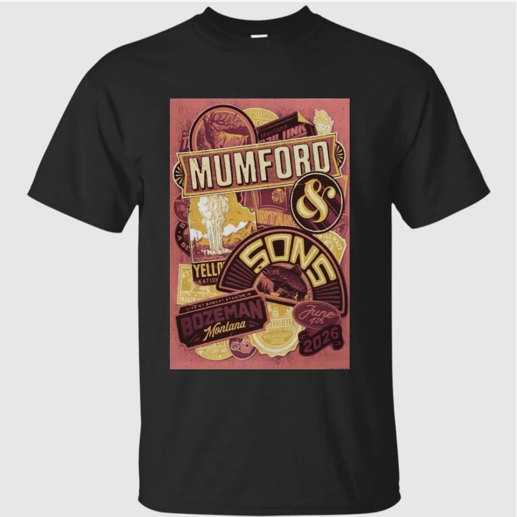 June 4th Mumford and Sons Bozeman, MT 2026 Tour Edition Poster Shirt